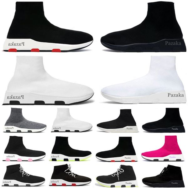 2022 calzino scarpe casual uomo donna sneaker maglia maglia moda tripla nero bianco rosso verde neno oreo rosso giallo graffiti blu scuro uomo scarpe da ginnastica sportive sneakers 36-45