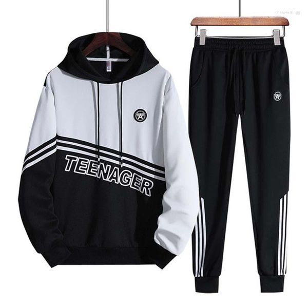 Männer Trainingsanzüge Trainingsanzug Männer Zwei Stück Set Herren Outfit Sport Anzüge Schuluniform Jogging Sweatsuit Herbst Schweiß Casual Mantel 2022