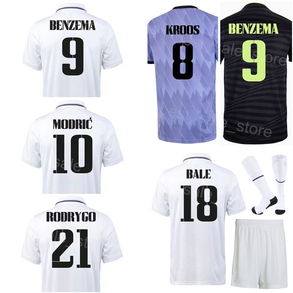 Maglia da calcio Man Youth Club 23 MENDY Set 2 CARVAJAL 22 RUDIGER 8 KROOS 15 VALVERDE 7 HAZARD 17 VAZQUEZ 1 COURTOIS Maglia da calcio Kit traspirante 2022 2023 Team HuangMa