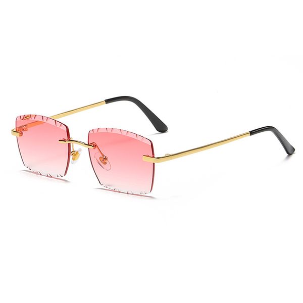 Neue kleine Winkelbrille mit Schnittkante, modischer Ozean, allmählich wechselnde Farbe, Sonnenbrille, europäischer und amerikanischer Kartenfamilientrend, DF 8297