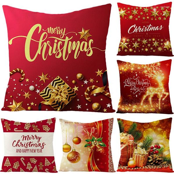 Cuscino Merry Christmas Cover Decorazioni per la casa 2022 Cristmas Ornament Case Xmas Navidad Year Gifts