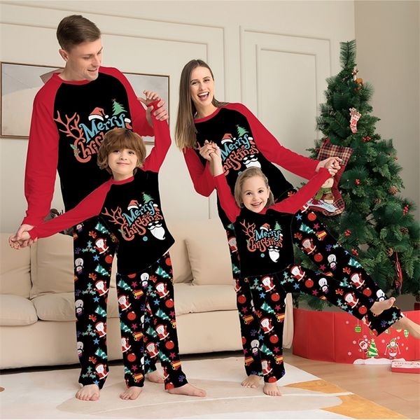 Abiti coordinati per la famiglia Abbinamento natalizio Pigiama per la famiglia Set Completo Padre Madre Bambini Tshirt Pantaloni Mamma e figlia Pigiama Pigiama Abbigliamento 220913