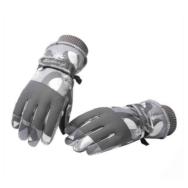 1 paio di guanti da sci largo 2 in 1 applicazione impermeabile invernale femminile sport per moto 0909