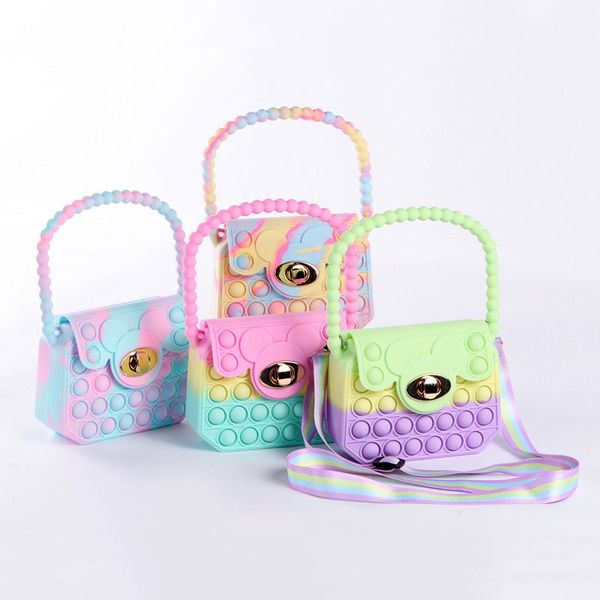Модные сумки Satchel Pop свои Fidget Toys Pops Bubbles Wallet Детские сумки для обмена рюкзаком подарки для игрушек для игрушек