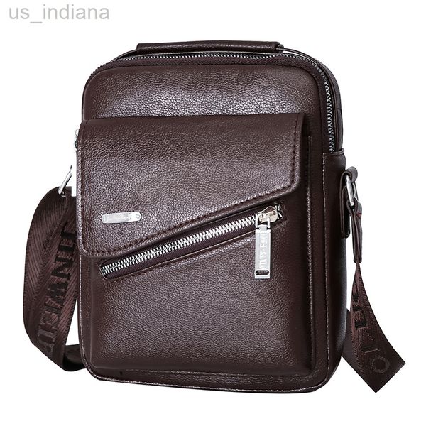 Aktentaschen Tilorraine Männer Tasche Leder große Kapazität Männer Messenger Umhängetasche Mode trendige vertikale einfache Business Handtasche Tasche für Mann L220913