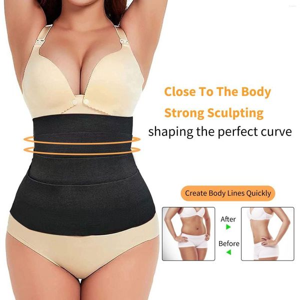 Elastici a resistenza 5m/6m Vita Trainer Cintura dimagrante Shaperwear Cintura di perdita di peso Donna Tummy Shaper Band Controllo Ordito stretto