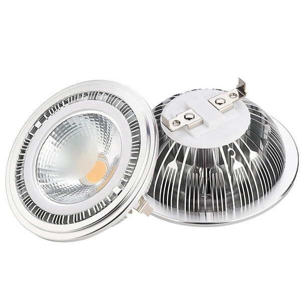 AR111 GU10 12W COB LED DOWNLUGET QR111 G53 Lâmpada de destaque de espuma embutida AC110V/220V/DC12V SUPER BRILHO