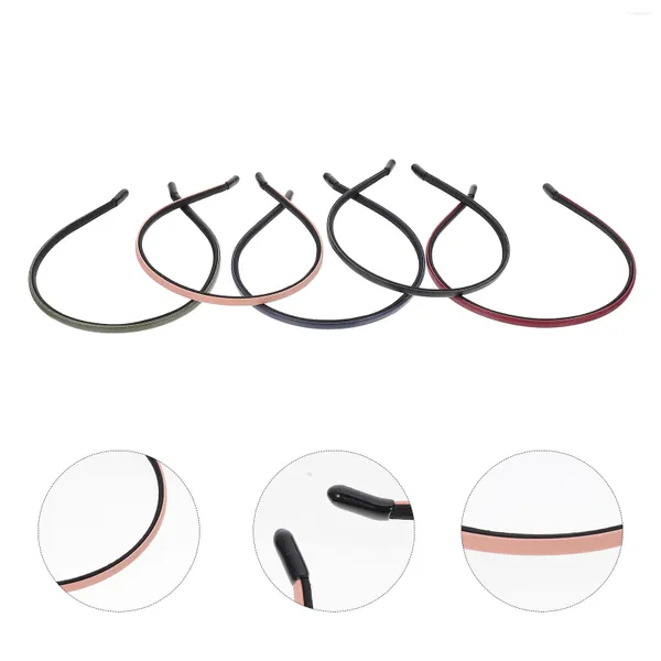 Bandanas Headswards Hair HeadsbedThopered Skinny Loop Band Combight Color SimplePlastic Clasp Hoops Headwrap Maving Prap Trawout