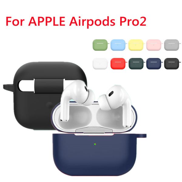 Custodia in silicone 2022 Nuovo per Apple Airpods Pro 2 Custodie per auricolari Bluetooth Skin Air Pods Pro2 Accessori protettivi Custodia di ricarica wireless