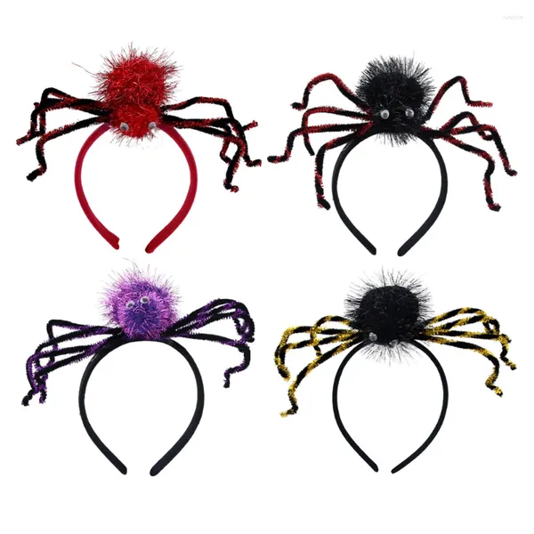 Bandane Spider Fascia per capelli Costume Cerchio Cosplay Copricapo Fasce Accessori Copricapo Fascia per capelli Evil Decorweb Animal Boppers