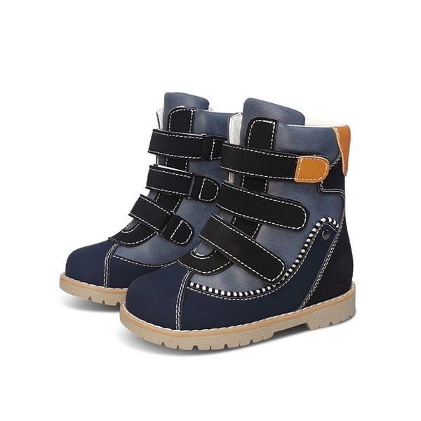 Boots Ortoluckland Boots Boots Boys Black Leather Ortopedic Casual Shoes Infantil Girls Winter School Clubfoot calçado 23 a 36 220913