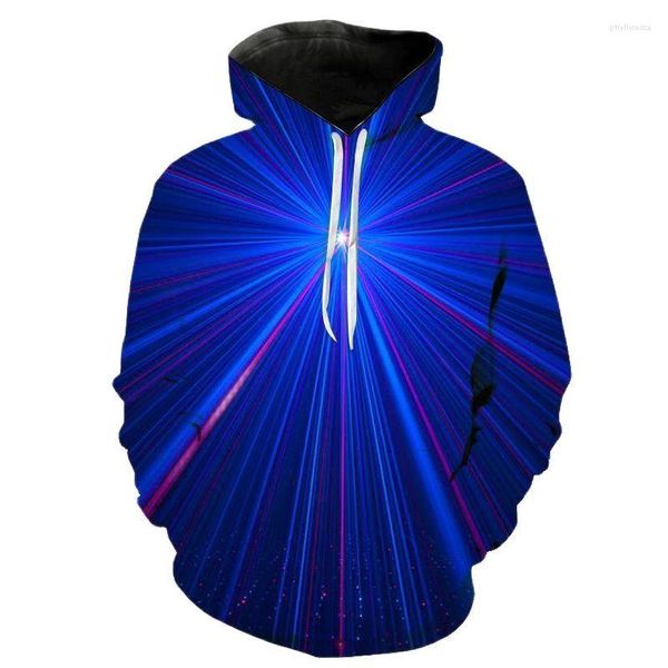 Erkek Hoodies 2022 Renkli Lazer Erkekler Kadın Çocuklar Grafik 3D Sokak Sokak Giyim Erkek Kız Çocuk Sweatshirt Moda Günlük Ceket