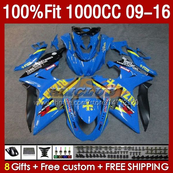 Инъекционная общеизлияние для Suzuki GSXR-1000 Rizla Blue BLK K9 GSXR 1000 CC 151NO.23 GSXR1000 09 10 11 12 13 14 15 16 1000CC 2009 2011 2011 2013 2014 2016 2016 OEM Fairing