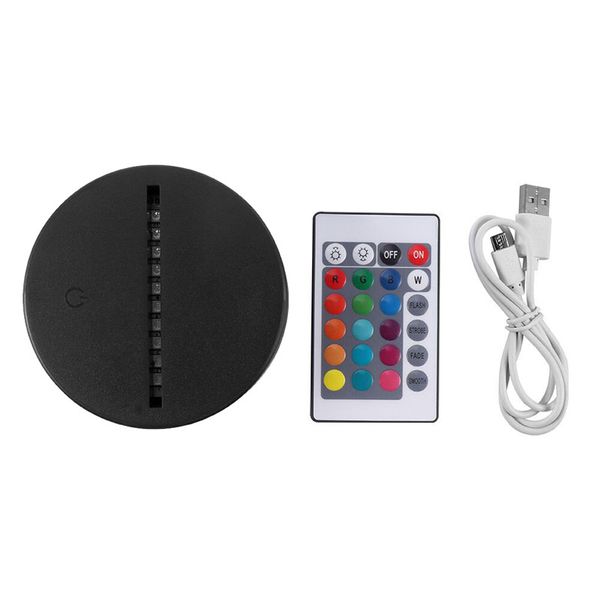 Lâmpadas de mesa iluminação criativa quadro de acrílico colorido Base LED para sala de estar sete colorido de lâmpada de mesa de mesa de mesa