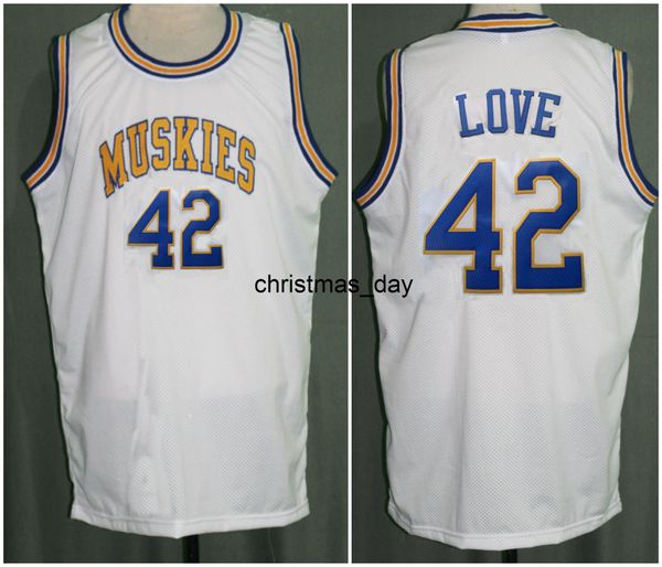 ncaa mens kevin love jersey 42 muskies maglia da basket ritorno al passato mens cucita taglia personalizzata s5xl