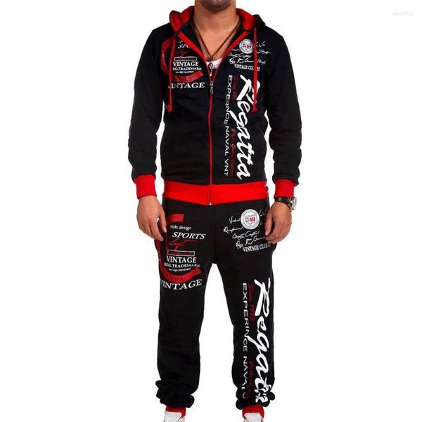 Men's Tracksuits Zogaa Men Rastrear Suporte de capuz respirável Roupfits Boy Length Length Printing Sweat Mens Sets Roupas 2022