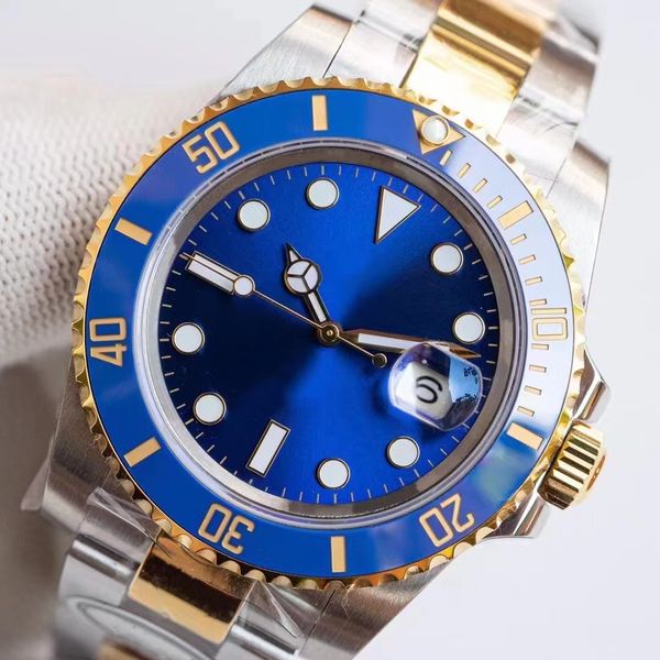 MECHONIC MECHONical Watch Blue Ceramic Buzel 41mm Caixa de ouro Automático 2836 Fábrica de Movimento de Super Qualidade Montre de Luxe Luminous Sapphire Watch