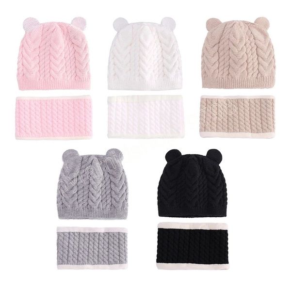 Inverno Kids Hats Hats Senfixado de lã de lã de gorro bebê mais quente Caps infantil para meninos Acessórios para meninos 0-3y