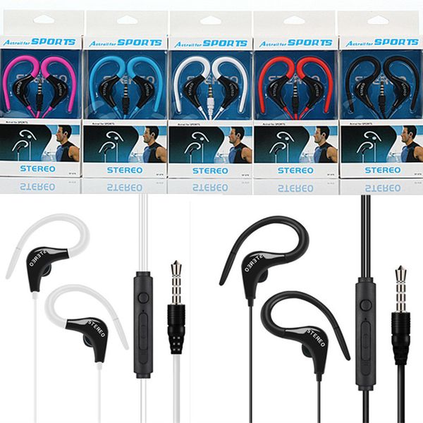 Sport Earphones SF-878 UNIVERSAL 3,5 mm fones de ouvido com fones de ouvido com microfones de ouvido com microfones para samsung mp3 mp4