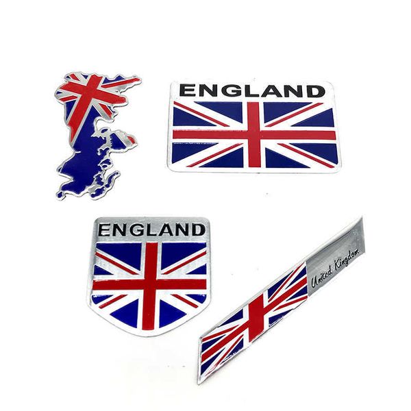 Isıya Dayanıklı Alüminyum Alaşım İngiltere İngiltere bayrak Union Jack Shield Amblem Rozeti Çıkartma Çıkartma Lotus Mg Dodge Ford Skoda VW