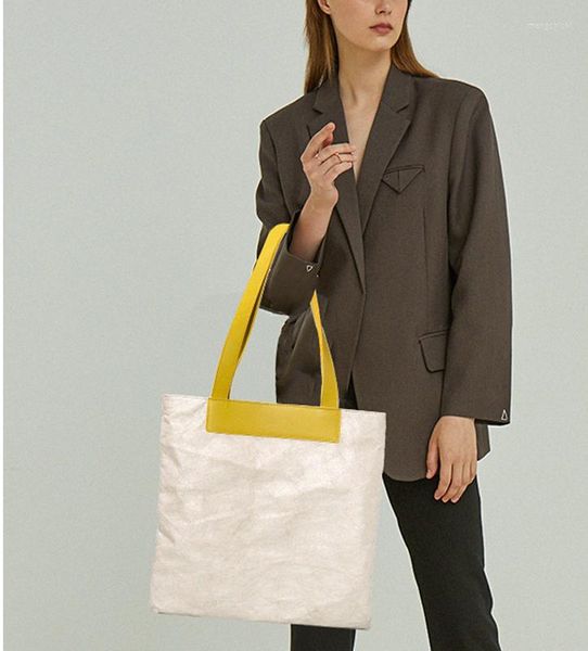 Abendtaschen Damentasche Papier Casual Tote Einfache Euro-Amerika-Stil Schulterhandtasche Solider Reißverschluss Hohe Kapazität