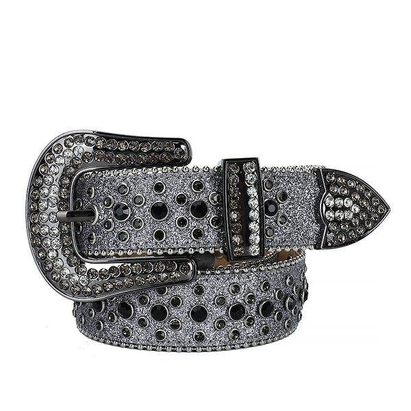 Belts Fornecedor Moda por atacado Big Burchle Man Western Cowgirl Rhinestone Designer Belt Famous Brand Brand