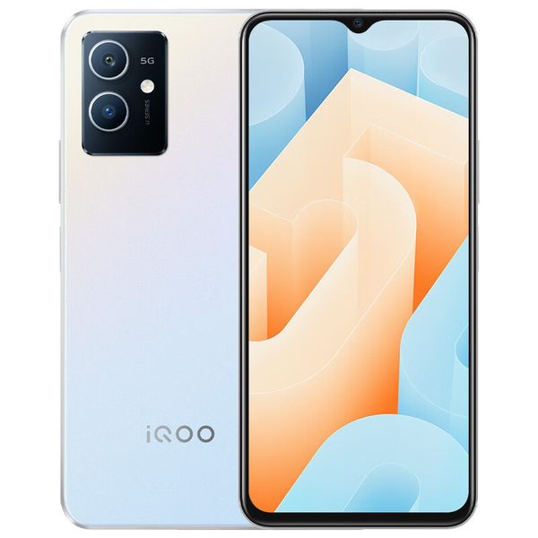 Original Vivo IQOO U5e 5G Mobiltelefon 6 GB RAM 128 GB ROM Octa Core MTK Dimensity 700 Android 6,51 Zoll LCD Vollbild 13,0 MP 5000 mAh Fingerabdruck-ID Face Wake Smart-Handy