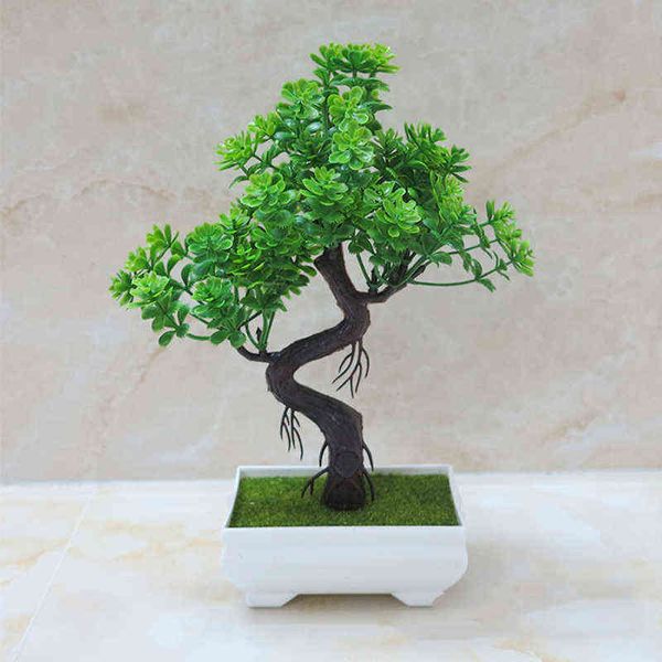 Vegetazione floreale finta Bonsai in scatola Pianta artificiale Alberi finti Pianta VerdeViolaArancioneGialloRosso Per la casa Natale Decorazione dell'ufficio A5740 J220906