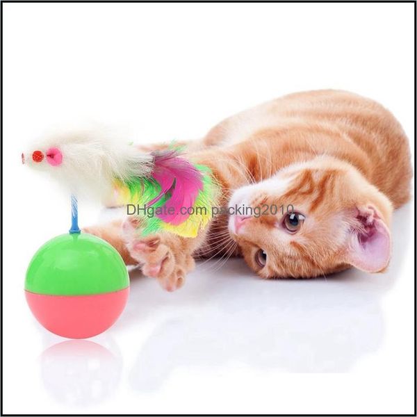 Giocattoli per gatti Giocattolo per gatti Divertente Piuma artificiale Decorazioni per topi Palla interattiva Bicchiere Giocattoli Articoli per animali domestici Topi di peluche Drop Delivery 2021 Home Ga Dh6G8