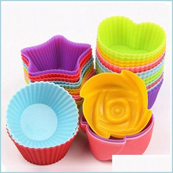 Strumenti per torta da 7 cm cupcake sile tazza di torta stampi per muffin al cioccolato cuocere a supporto singolo strumenti per calare la consegna 2021 cucina da giardino domestica dhzku