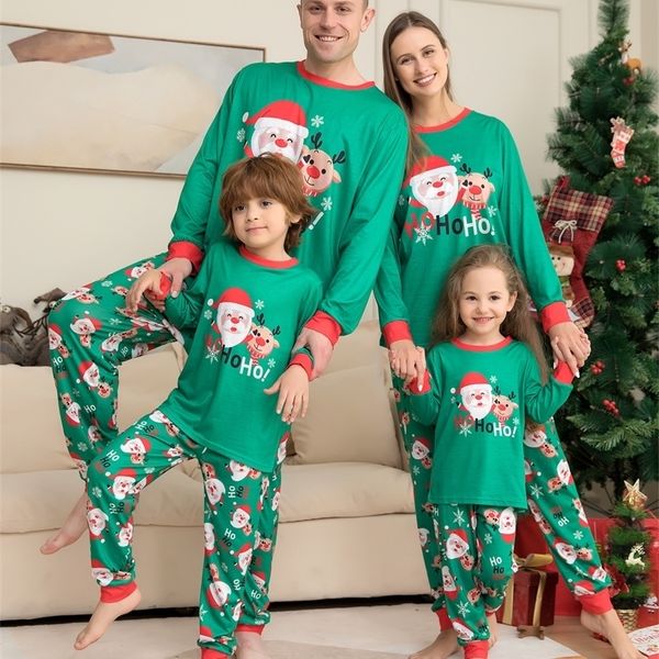 Família correspondente a roupas de Natal Matching Pijamas Conjunto Mãe Mãe Crianças Roupas Meninas Meninas Pijamas Nascidas de Macacões 220914