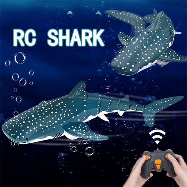 Robôs de brinquedos de tubarão de controle remoto de barcos electricrc para crianças coisas legais animais animais RC Robot Toys meninos crianças adultos tubarões piscina de banho de peixe 220914