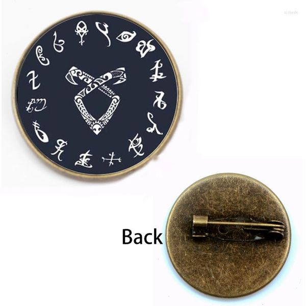 Broschen Unids Hunters Rune Shadow City LOGO Brosche Pins Crystal Bones Cabochon Pin Souvenir Geschenk Abzeichen Freund Frau