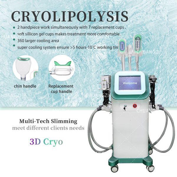 360 Kühlung RF-Ausrüstung Kryo reduzieren Fett Kryolipolyse Lipolaser verlieren Gewicht Maschine mit Benutzerhandbuch Cryolipolyse Anti-Frost-Membran