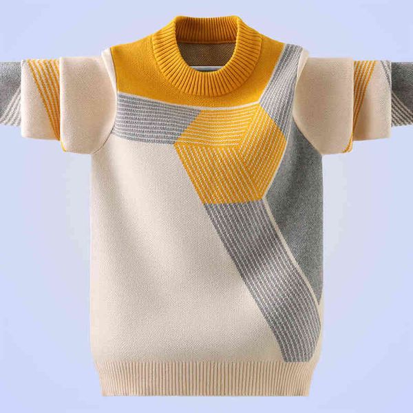 Winter Cotton Products Clothing Boy's G-pescoço tricô Kids Roupas Caso infantil Mantenha quente 0913