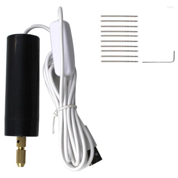 Наборы для ремонта для ремонта USB Mini Hand Drill Electric Wood Purge Пластиковая жемчужная хрустальная клей