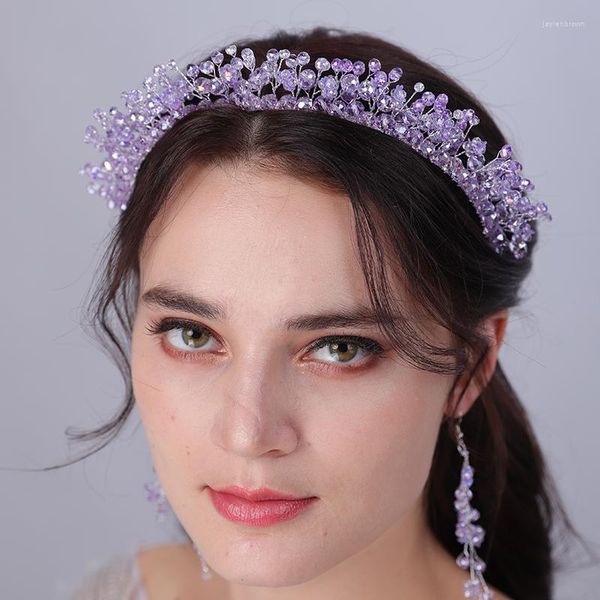 Kopfbedeckungen, modische Kristall-Pailletten, Brautkrone, elegante Vintage-Hochzeit, Haarschmuck, luxuriöser handgefertigter Bräute-Kopfschmuck für Frauen, Tiaras
