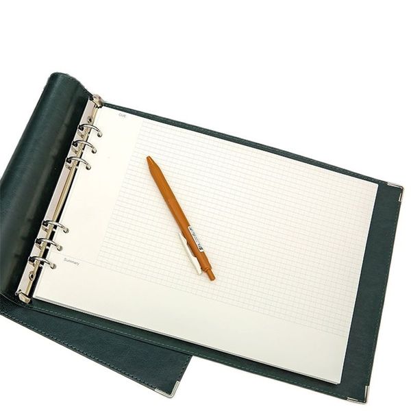 Notepadi A4 Minda del libro a foglie sciolte Mappa della griglia 5mm Grid Student Education Notebook Soft Leather Work Office Notebook 220914