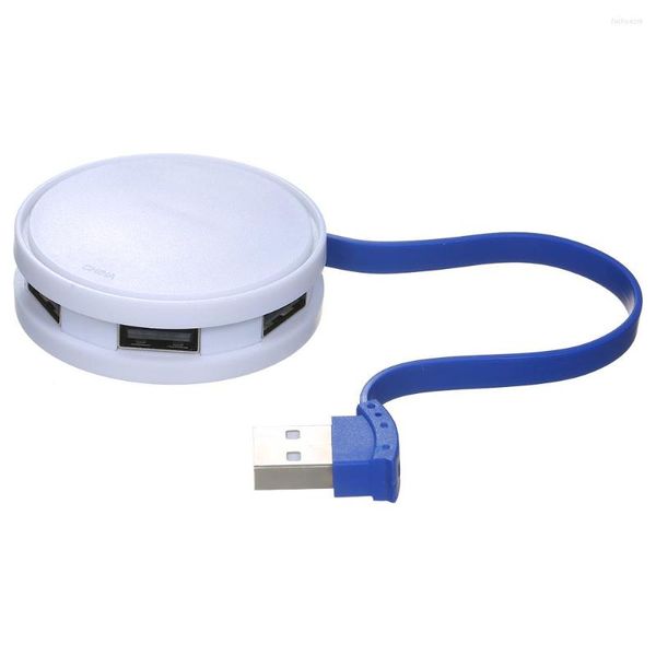 Mini Hub 4-em-1 portátil com 4 portas USB 2.0 Adaptador masculino para fêmea para conversor de extensão de desktop para laptop