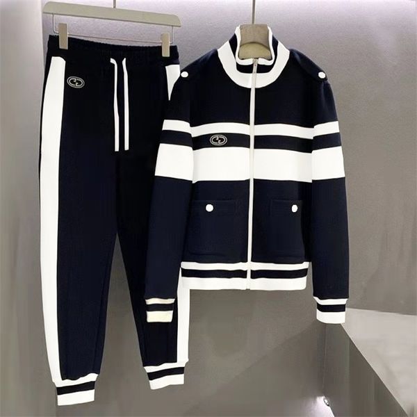 Tute da uomo Stilista Due pezzi Set Coppia Abito ampio Giacca ricamata in cotone ampio Abito moda casual Abbigliamento sportivo 220914