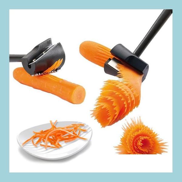 Ferramentas de vegetais de frutas ferramentas de frutas de cozinha cortador de vegetais plástico cenoura escorregadores slicers descascadores de frutas de dispositivo acessórios de gadgets Cook Dhg1v