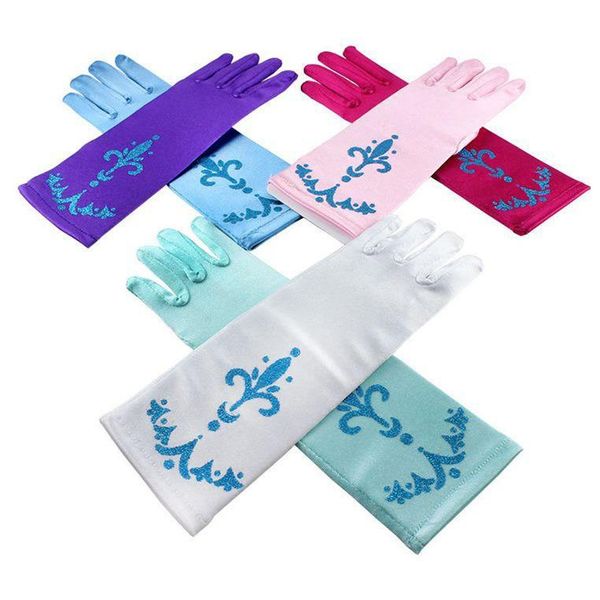 Мультфильм Baby Girl Mittens Blue Gloves Perfin Printed Children Complay Prom Glove для Хэллоуина Рождество