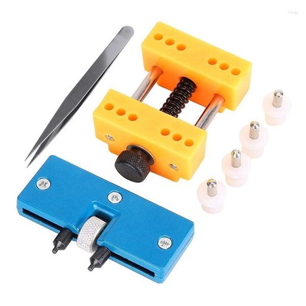 Relógio kits de reparo Tweezers de removedor ajustável para a substituição da bateria da ferramenta do suporte da capa de caixa e a substituição da bateria e