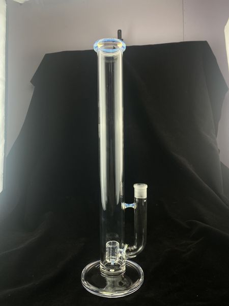 Tubi per fumatori riciclare bong bong da 18 pollici 18 mm con bordo del ponte di base colorato