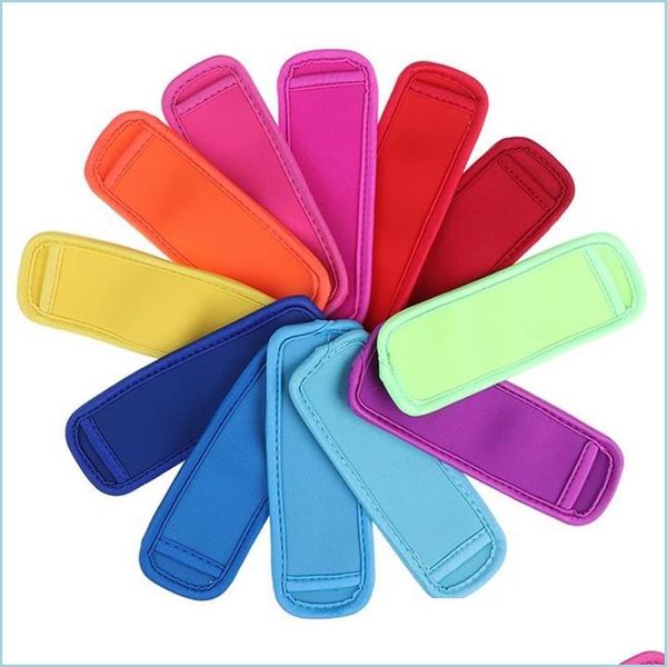 Strumenti per gelato 18X6Cm Riutilizzabile Summer Icy Block Porta crema per lecca-lecca Colorf Popsicle Holders Pop Ice Sleeves Zer Tool For Kids Drop De Dhjii