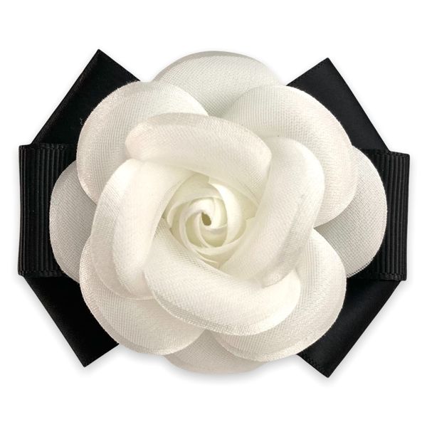 Pinos broches L Camellia Flor de flor preto clipe de cabelo e broche Acessórios para pinos para mulheres Party Wedding Drop D CarroShop2006 amduf