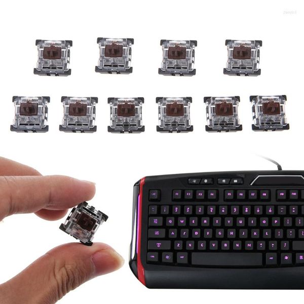 10pcs 3 pin Key Kapaklar Kiraz MX için Kahverengi Mekanik Klavye Anahtarı