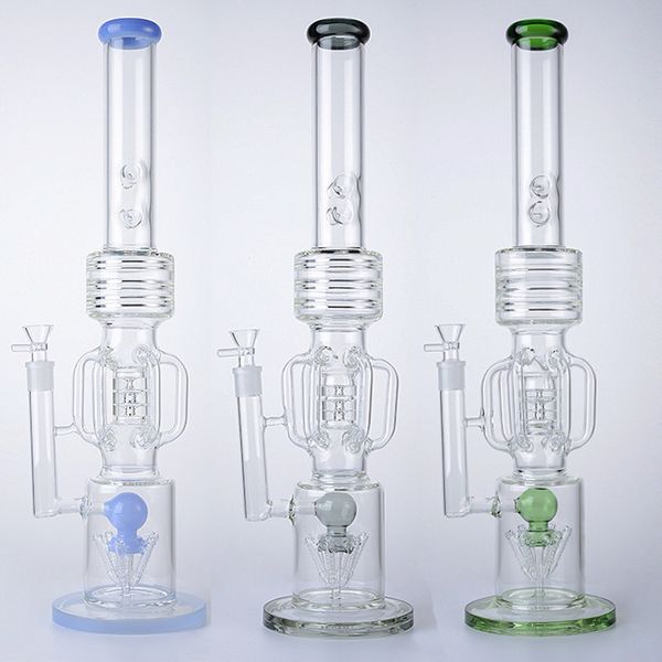 21 pollici Big Bong Drum Barrel Perc Narghilè Perc Percolatore a fessura alta Piattaforme petrolifere Vetro spesso Riciclatore Bong Drum Barrel Perc Tubi dell'acqua Accessori per fumatori DISPONIBILE