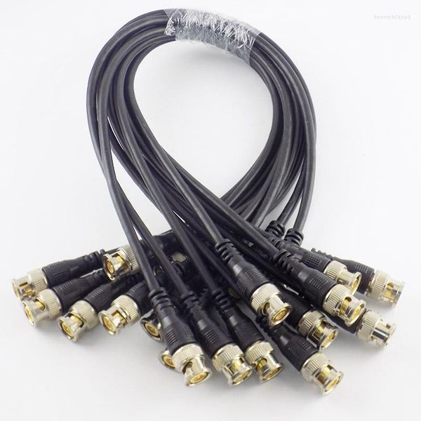 Acessórios de iluminação 0,5m/1m/2m/3m BNC Male para adaptador cabo de cabo de extensão de extensão doméstica Câmera de fio CCTV Electv