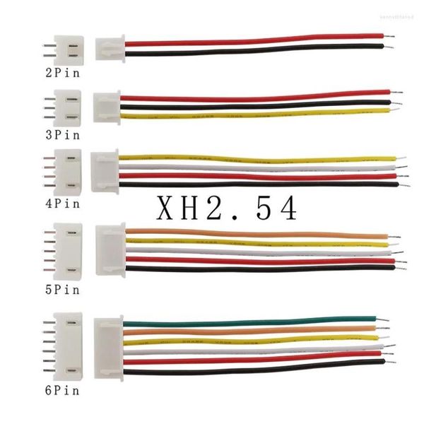 Accessori per l'illuminazione 5 set 20CM XH 2.54mm 2P 3P 4P 5P 6P 7P 8P 9P 10Pin Terminali a spina Presa per cavo Connettori XH2.54 2.54 JST Wire